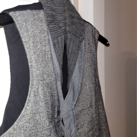 Men's vest with collar knitted detail,size S, grey - Picture 3 of 3